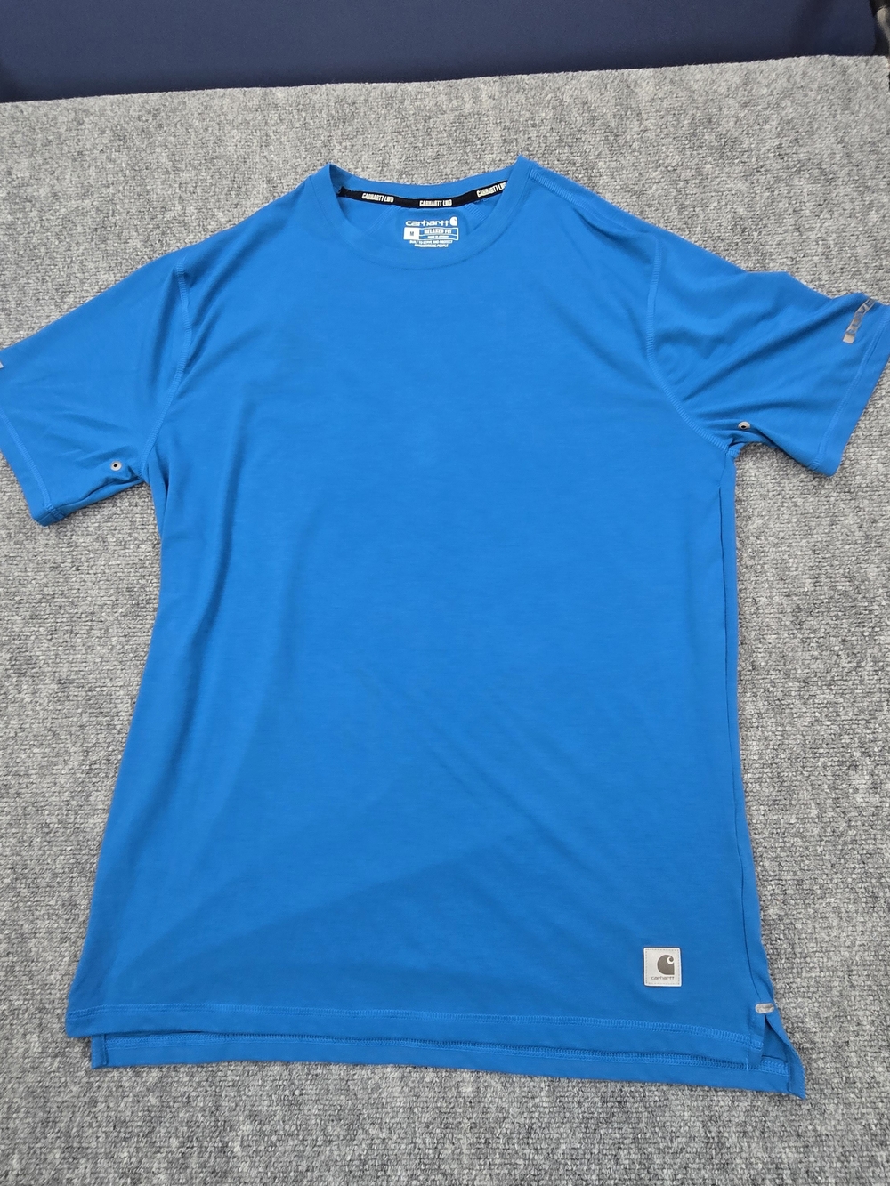 Carhartt Mens T Shirt Medium Blue Relaxed Fit Short Sleeve Workwear Tee